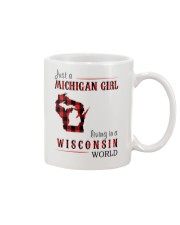 JUST A MICHIGAN GIRL IN A WISCONSIN WORLD Mug thumbnail