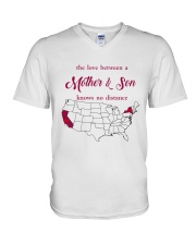 CALIFORNIA NEW YORK THE LOVE MOTHER AND SON V-Neck T-Shirt thumbnail