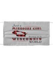JUST A MISSOURI GIRL IN A WISCONSIN WORLD Cloth face mask thumbnail