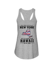 LIVE IN NEW YORK BUT I'LL HAVE HAWAII IN MY DNA Ladies Flowy Tank thumbnail
