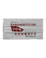 JUST A MASSACHUSETTS GIRL IN A GEORGIA WORLD Cloth face mask thumbnail