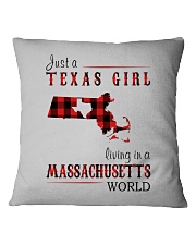 JUST A TEXAS GIRL IN A MASSACHUSETTS WORLD Square Pillowcase thumbnail