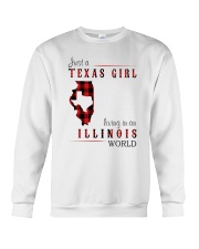 JUST A TEXAS GIRL IN AN ILLINOIS WORLD Crewneck Sweatshirt thumbnail