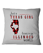 JUST A TEXAS GIRL IN AN ILLINOIS WORLD Square Pillowcase thumbnail