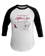 INDIANA CALIFORNIA THE LOVE MOTHER AND SON Baseball Tee thumbnail