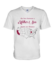 INDIANA CALIFORNIA THE LOVE MOTHER AND SON V-Neck T-Shirt thumbnail