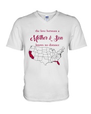 CALIFORNIA FLORIDA THE LOVE MOTHER AND SON V-Neck T-Shirt thumbnail