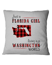 JUST A FLORIDA GIRL IN A WASHINGTON WORLD Square Pillowcase thumbnail