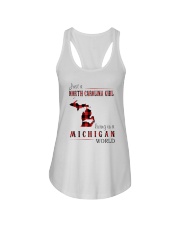 JUST A NORTH CAROLINA GIRL IN A MICHIGAN WORLD Ladies Flowy Tank thumbnail