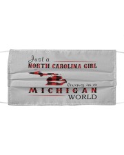 JUST A NORTH CAROLINA GIRL IN A MICHIGAN WORLD Cloth face mask thumbnail