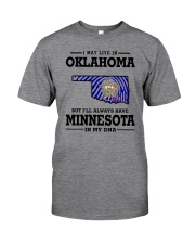 LIVE IN OKLAHOMA BUT I'LL HAVE MINNESOTA IN MY DNA Classic T-Shirt thumbnail