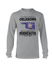 LIVE IN OKLAHOMA BUT I'LL HAVE MINNESOTA IN MY DNA Long Sleeve Tee thumbnail
