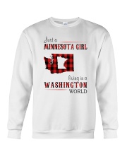JUST A MINNESOTA GIRL IN A WASHINGTON WORLD Crewneck Sweatshirt thumbnail