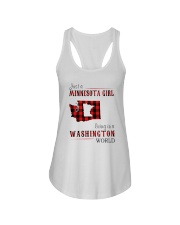 JUST A MINNESOTA GIRL IN A WASHINGTON WORLD Ladies Flowy Tank thumbnail