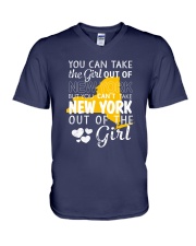 YOU CAN'T TAKE NEW YORK OUT OF THE GIRL V-Neck T-Shirt thumbnail