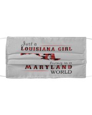 JUST A LOUISIANA GIRL IN A MARYLAND WORLD Cloth face mask thumbnail
