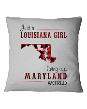 JUST A LOUISIANA GIRL IN A MARYLAND WORLD Square Pillowcase thumbnail