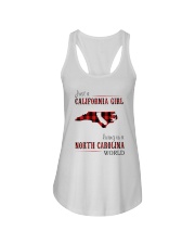 JUST A CALIFORNIA GIRL IN A NORTH CAROLINA WORLD Ladies Flowy Tank thumbnail