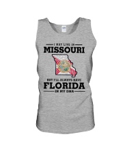 LIVE IN MISSOURI BUT I'LL HAVE FLORIDA IN MY DNA Unisex Tank thumbnail