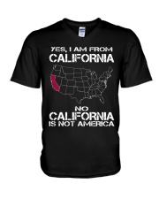 YES I AM FROM CALIFORNIA V-Neck T-Shirt thumbnail