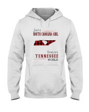 JUST A SOUTH CAROLINA GIRL IN A TENNESSEE WORLD Hooded Sweatshirt front