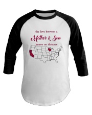 CALIFORNIA WISCONSIN THE LOVE MOTHER AND SON Baseball Tee thumbnail