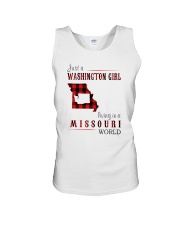 JUST A WASHINGTON GIRL IN A MISSOURI WORLD Unisex Tank thumbnail