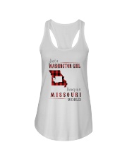 JUST A WASHINGTON GIRL IN A MISSOURI WORLD Ladies Flowy Tank thumbnail