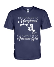 LIFE TOOK ME 2 MARYLAND - ARIZONA V-Neck T-Shirt thumbnail