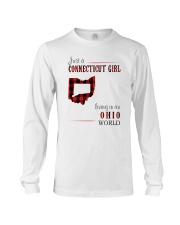 JUST A CONNECTICUT GIRL IN AN OHIO WORLD Long Sleeve Tee thumbnail