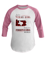 JUST A CALIFORNIA GIRL IN A NEW YORK WORLD Baseball Tee thumbnail