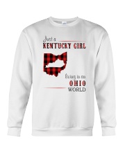 JUST A KENTUCKY GIRL IN AN OHIO WORLD Crewneck Sweatshirt thumbnail