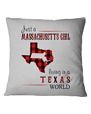 JUST A MASSACHUSETTS GIRL IN A TEXAS WORLD Square Pillowcase thumbnail