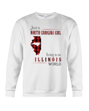 JUST A NORTH CAROLINA GIRL IN AN ILLINOIS WORLD Crewneck Sweatshirt thumbnail