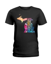 EACH ROAD LEADS ME TO MICHIGAN Ladies T-Shirt front