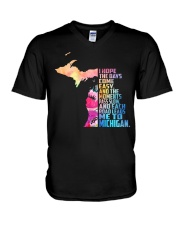 EACH ROAD LEADS ME TO MICHIGAN V-Neck T-Shirt thumbnail