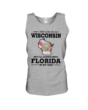 LIVE IN WISCONSIN BUT I'LL HAVE FLORIDA IN MY DNA Unisex Tank thumbnail