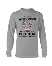 LIVE IN WISCONSIN BUT I'LL HAVE FLORIDA IN MY DNA Long Sleeve Tee thumbnail
