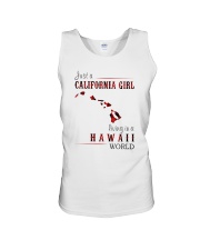 JUST A CALIFORNIA GIRL IN A HAWAII WORLD Unisex Tank thumbnail