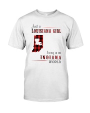 JUST A LOUISIANA GIRL IN AN INDIANA WORLD Classic T-Shirt thumbnail