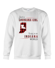 JUST A LOUISIANA GIRL IN AN INDIANA WORLD Crewneck Sweatshirt thumbnail