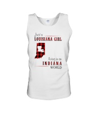 JUST A LOUISIANA GIRL IN AN INDIANA WORLD Unisex Tank thumbnail