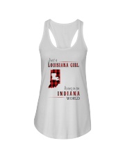 JUST A LOUISIANA GIRL IN AN INDIANA WORLD Ladies Flowy Tank thumbnail