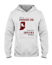 JUST A LOUISIANA GIRL IN AN INDIANA WORLD Hooded Sweatshirt front
