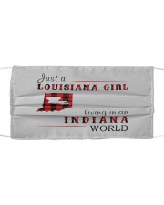 JUST A LOUISIANA GIRL IN AN INDIANA WORLD Cloth face mask thumbnail