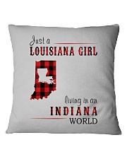 JUST A LOUISIANA GIRL IN AN INDIANA WORLD Square Pillowcase thumbnail