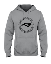 MASSACHUSETTS GIRL LIVING IN NORTH CAROLINA WORLD Hooded Sweatshirt front