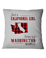 JUST A CALIFORNIA GIRL IN A WASHINGTON WORLD Square Pillowcase thumbnail