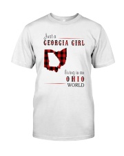 JUST A GEORGIA GIRL IN AN OHIO WORLD Classic T-Shirt thumbnail