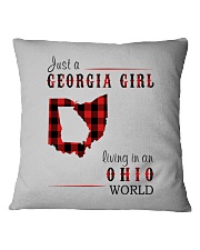 JUST A GEORGIA GIRL IN AN OHIO WORLD Square Pillowcase thumbnail